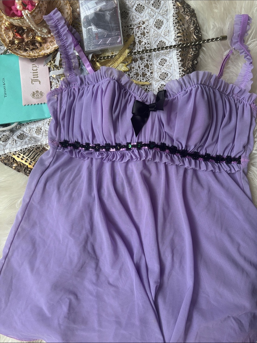 Vintage Y2K Fredericks of Hollywood Sexy Babydoll Camisole Milkmaid Corset Tank
